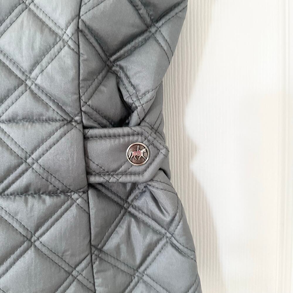 Pikeur Silver Grey Quilted Equestrian Preppy Riding Full Zip Vest Women 10 - Picture 12 of 12